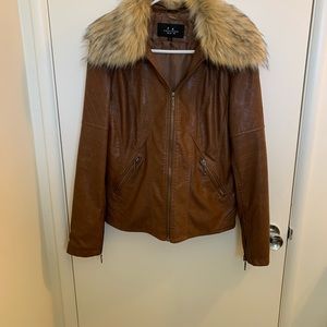 Faux leather jacket